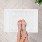 700GSM Combed Cotton Greek Design Bath Mat – Soft & Absorbent, Hotel Quality, 50x75 cm (Pack of 2, 4, 6) - Image 2
