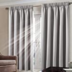Thermal Blackout Curtain Pair Heavy Insulated Pencil Pleat Tape Top Curtain Pair Room Darkening Curtain Panels Silver