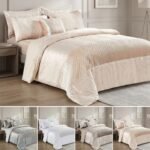 Duvet Quilt Cover Set Luxury 3 Piece Crushed Velvet & Satin Bedding with Pillowcases
