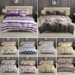 Bliss Bedding Collection 4Pcs Microfiber Duvet Cover Fitted Sheet Pillowcase Set
