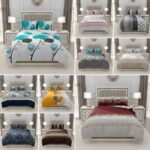 4 Piece Trendy Complete Bedding Set Soft Microfiber Double - Duvet Cover, Fitted Sheet with 2 Pillow cases