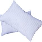 Pack Of 2 Anti-Allergic Soft Hotel Quality Hollow Fiber Filled Stripe Pillows