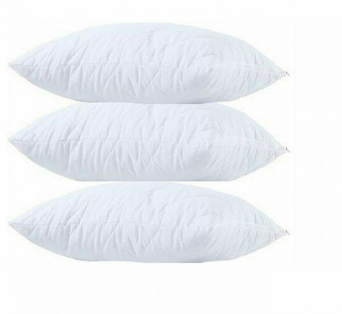 water-pillow_-protector White Colour Polycotton WaterProof Pillow Protector Covers Pack of 2 for all Seasons - Image 1
